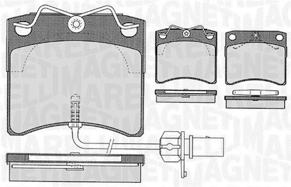 MAGNETI MARELLI Комплект тормозных колодок, дисковый тормоз 363916060416